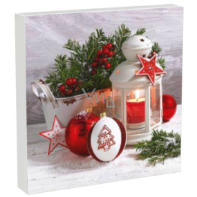 Aha Papierservietten 3 Lagen 33 x 33 cm 20 Stück Weihnachtslaterne, Flakons