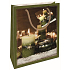 Nekupto Geschenkpapier Tasche 23 x 18 x 10 cm Weihnachtskerze grün