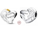 Sterling Silber 925 Religiöse Charms Jungfrau Maria, Ave Maria, Perle für Armband Religion
