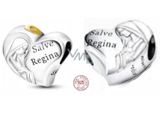 Sterling Silber 925 Religiöse Charms Jungfrau Maria, Ave Maria, Perle für Armband Religion