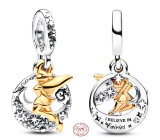 Charme Sterling Silber 925 Disney 100. anniversary Tinker Bell Starry Night - Freuen Sie sich auf die Rückkehr ins Nimmerland, Armbandanhänger
