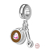 Charme Sterling Silber 925 Kaffeetasse und Löffel 2in1, Essen und Trinken Armband Anhänger