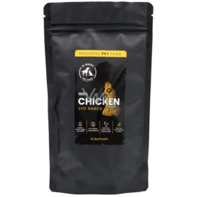 D-BARF Lyo snack Huhn gefriergetrocknet, natürlicher Fleischgenuss für Hunde und Katzen 20 g