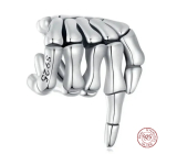 Charm Sterlingsilber 925 Skelett-Hand, Perle für Armband Halloween