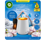 Air Wick Essential Mist Linen & White Orchid - Prádlo a bílá orchidej aroma difuzér komplet 20 ml