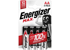 Energizer Max Alkaline AA/LR6 Alkaline Batterien, 4 Stück, 1,5V