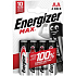 Energizer Max Alkaline AA/LR6 alkalische Batterien, 4 Stück, 1,5V