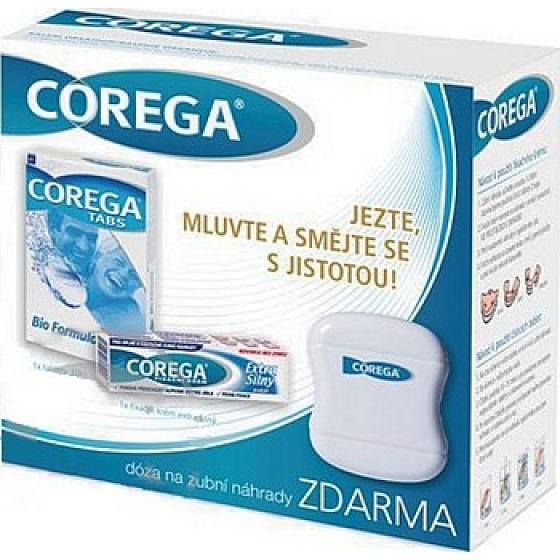 Corega Tabs Bio Formula 30 Stück + Corega Fixationscreme extra stark 40 g, Kosmetikset