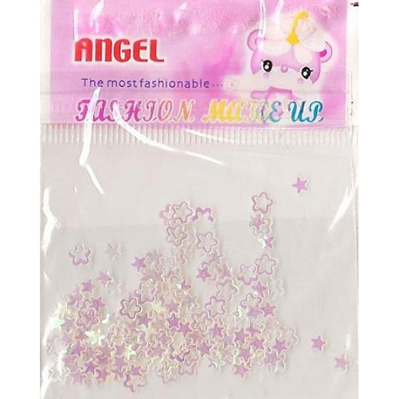 Engel Ornamente Blumen und Sterne rosa 1 Packung