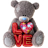 Ich zu dir Teddybär mit Buchstaben Liebe 50 cm