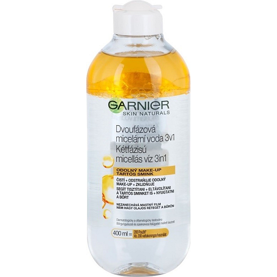 Garnier Skin Naturals zwei-phasiges Micellenwasser 3 in 1 mit Öl 400 ml