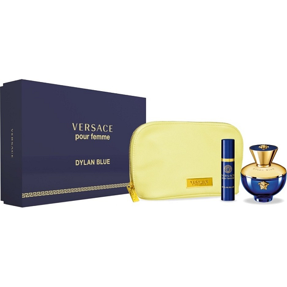 Versace Dylan Blue pour Femme Parfümwasser für Frauen 100 ml + Parfümwasser 10 ml + Etui, Geschenkset