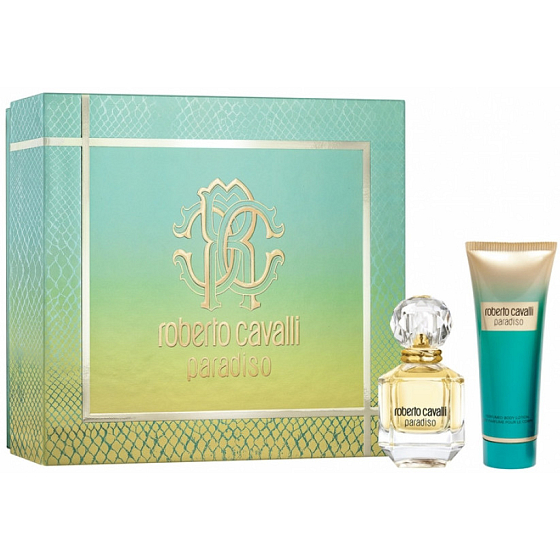 Roberto Cavalli Paradiso parfümiertes Wasser für Frauen 50 ml + Körperlotion 75 ml, Geschenkset
