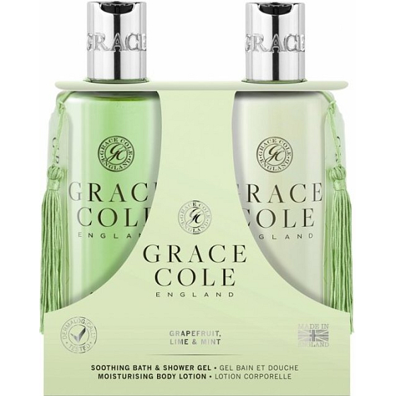 Grace Cole Grapefruit, Lime & Mint Duschgel 300 ml + Körperlotion 300 ml, Kosmetikset
