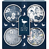 Baylis & Harding The Fuzzy Duck Cotswold Floral funkelnder Badeball 4 x 120 g, Kosmetikset für Damen