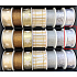Nekupto Stoff Weihnachtsband Silberweiß Sterne 25 mm x 2,5 m