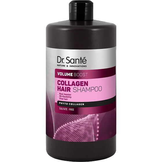 Dr. Santé Collagen Hair Volume Boost Shampoo für geschädigtes, trockenes Haar und Haar ohne Volumen 1 l
