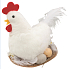 Plüsch Huhn weiß 19 cm