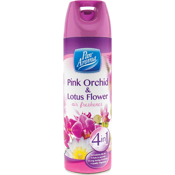 Pan Aroma Rosa Orchidee & Lotusblume 4in1 Lufterfrischer Spray 400 ml