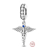Charme Sterling Silber 925 Graduation - Äskulapstab - Emblem der Ärzte und Apotheker, Graduate Anhänger an einem Armband Job