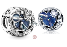 Sterling Silber 925 Reise der Galaxien Universum, Perle auf Armband Symbol