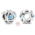 Charme Sterling Silber 925 Unendlicher Kreis der Ewigkeit Dezember Türkis, Perle für Armband