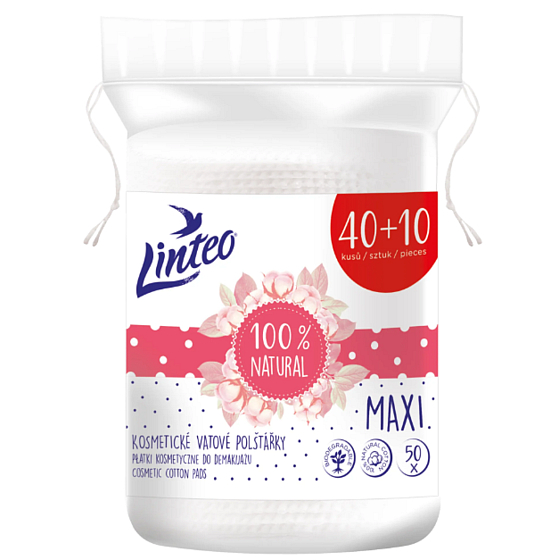 Linteo Maxi 100% Naturkosmetik Wattepads 50 Stück