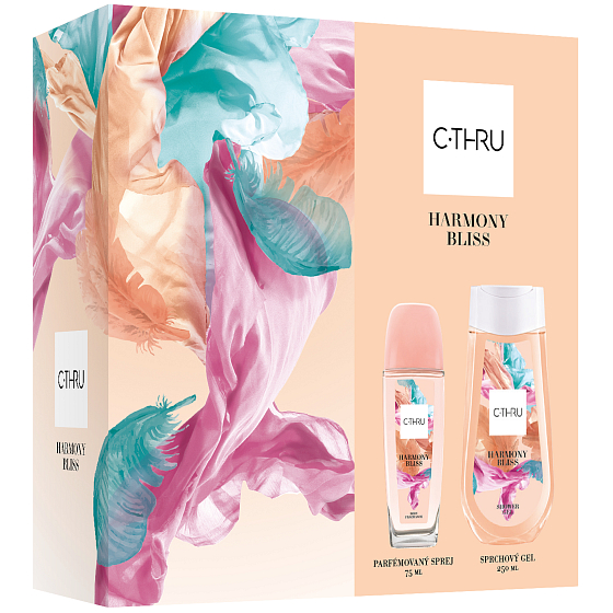C-Thru Harmony Bliss parfümierter Deodorant Glas 75 ml + Duschgel 250 ml, Kosmetikset für Frauen