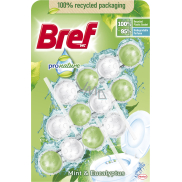 Bref WC blok Pro Nature Mint & Eucalyptus, 3 x 50 g