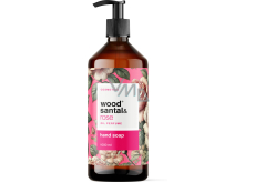 Wood Santal & Rose tekuté mýdlo na ruce 1 l, dávkovač