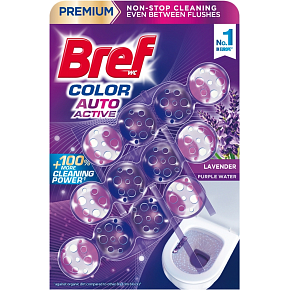 Bref WC blok Color Auto Active Lavendel, 3 × 50 g