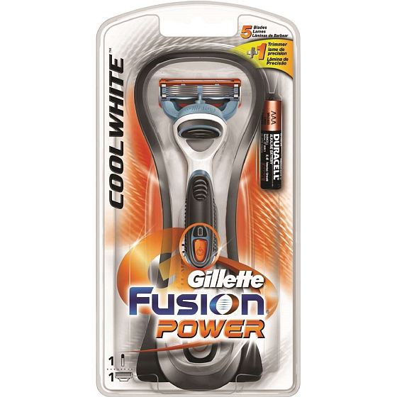Gillette Fusion Cool White Power Akkurasierer für Männer