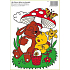 Fensterfolie ohne Kleber Ostern mit Giftpilz 33 x 23 cm 1 Stück