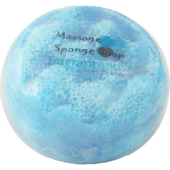 Fragrant Issey Men Glycerinseife Massage mit einem Schwamm gefüllt mit dem Duft des Parfums Issey Miyake Man in hellblauer Farbe 200 g