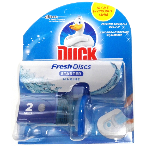 Duck Fresh Discs Starter Meeresduft-Toilettengel für hygienische Reinheit und Frische Ihrer Toilette 11,5 ml