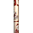 Zöwie Geschenkpapier 70 x 500 cm Weihnachtsrot Beige Santa mit Rentier, Geschenk und Sack