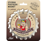 Nekupto Hobby 3in1 Öffner, Untersetzer, Magnet Leidenschaftlicher Sportler 10 cm