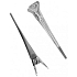 Pinetka Metall Silber 5 cm 10 Stück
