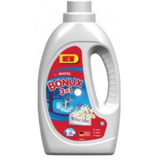 Bonux White Lilac 3 in 1 flüssiges Waschgel für weiße Wäsche 20 Dosen 1,1 l