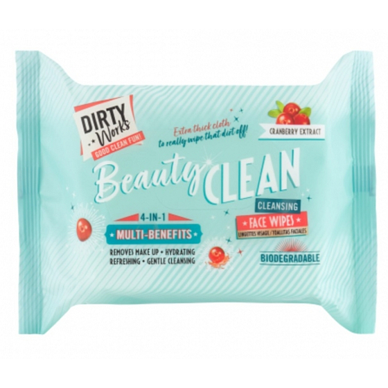 Dirty Works Beauty Clean feuchte Abschminktücher 25 Stück