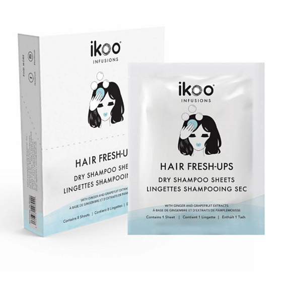 Ikoo Dry Sheets SOS Trockenshampoo in Handschuhen 8 Stück