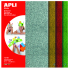 Apli-Schaum mit Glitzer (blau, gold, rot, grün) 210 x 297 x 2 mm A4 4 Blatt