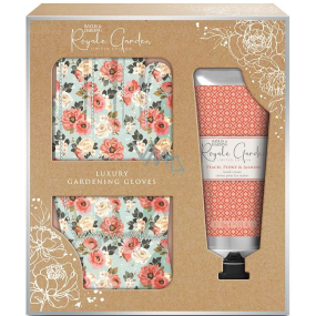 Baylis & Harding Royale Garden Handcreme 125 ml + Gartenhandschuhe 1 Paar, Kosmetikset für Damen
