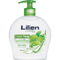 Lilien Olive Milk Flüssigseife mit Spender, 500 ml