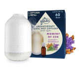 Glade Aromatherapie Cool Mist Diffusor Moment of Zen Lavendel + Sandelholz Diffusor führte Hintergrundbeleuchtung, Farbe weiß, 1 + 17,4 ml