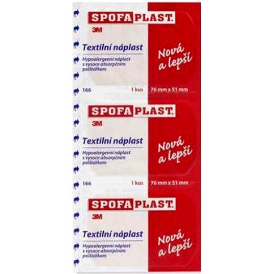 3M Spofaplast 166 Textilpflaster 76 mm x 51 mm 3 Stück