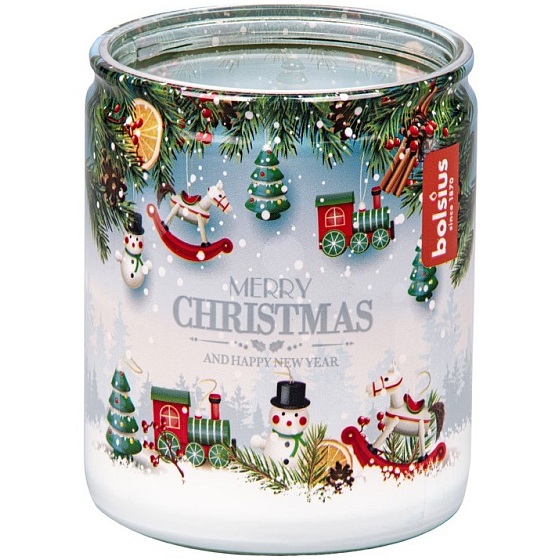 Bolsius Winter Time Duftkerze im Glas 68 x 80 mm, Brenndauer 23 Stunden