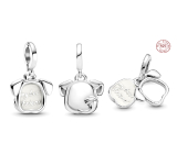 Charm Sterlingsilber 925 Hund - mein Hündchen - mein bester Freund, 2-in-1 Anhänger für Haustierarmband