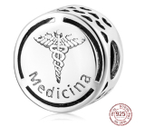 Charme Sterling Silber 925 Medizin Symbol Perle auf Armband Job