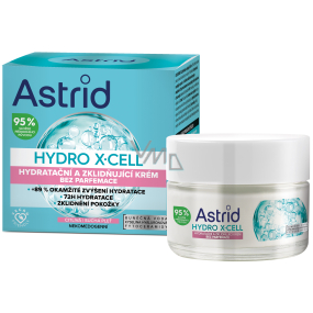 Astrid Hydro X-Cell feuchtigkeitsspendende und beruhigende Creme ohne Parfüm für empfindliche Haut 50 ml